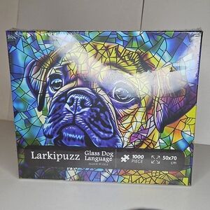 Glass Dog Language Jigsaw Puzzle - Multicolor